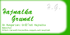 hajnalka grundl business card